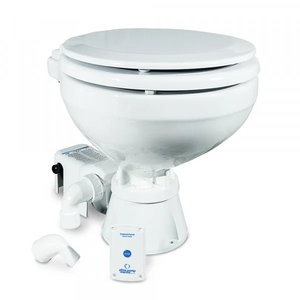 07-02-004 – ALBIN Toilet, Permanent White Wooden Seat With 13.6 Inch Seat Height One Touch Flush Control Electric Flu...